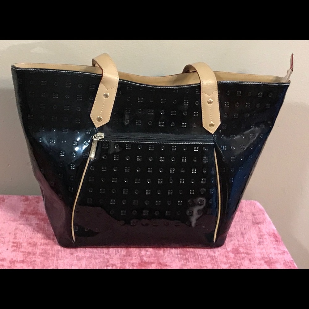Arcadia Made in Italy Leather Embossed Tote